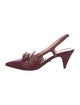Gucci Bamboo Accent Leather Slingback Pumps