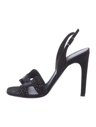 Hermès Ella 105 H Logo Slingback Sandals