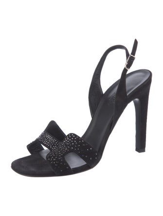 Hermès Ella 105 H Logo Slingback Sandals