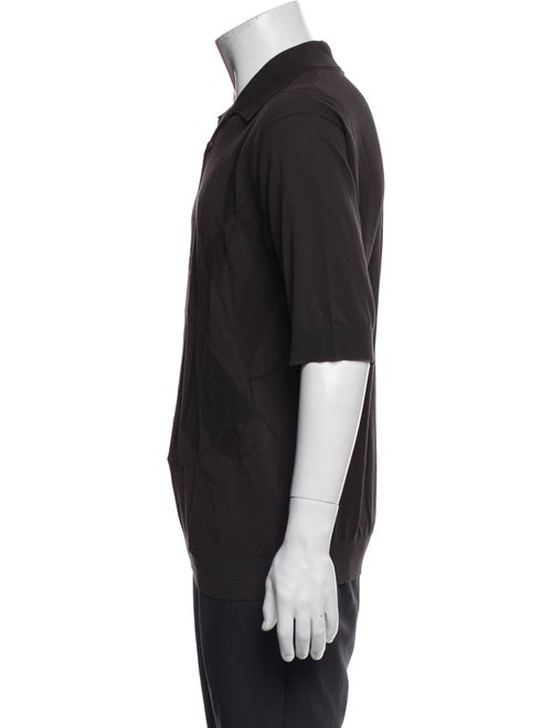 Hermès Collar Three-Quarter Sleeve Polo Shirt