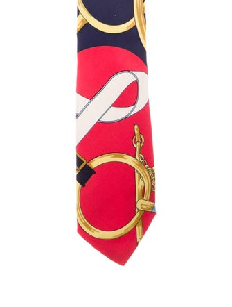 Hermès Silk Eperon D'Or Motif Tie