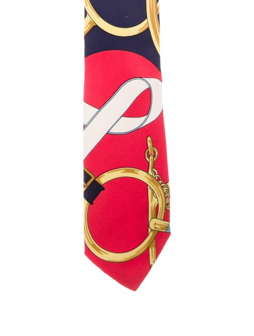 Hermès Silk Eperon D'Or Motif Tie