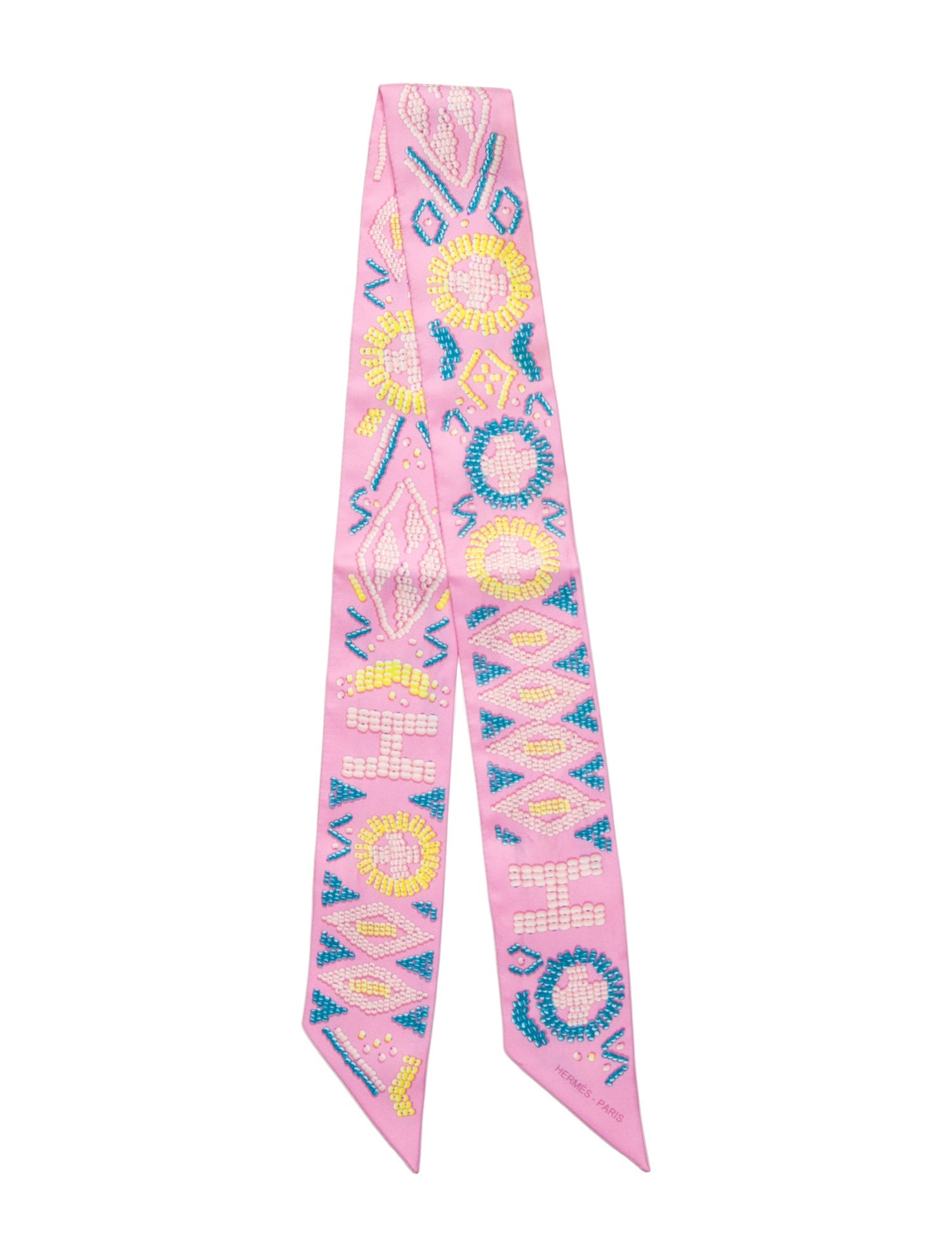 Hermès Kelly En Perles Silk Twilly Scarf