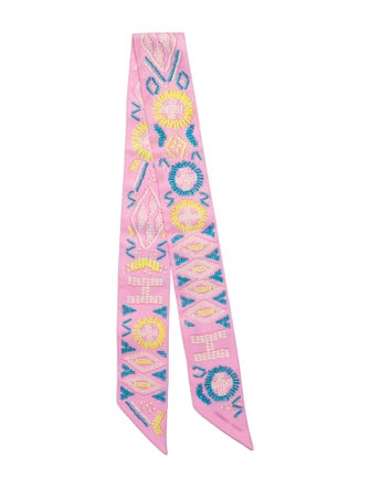 Hermès Kelly En Perles Silk Twilly Scarf