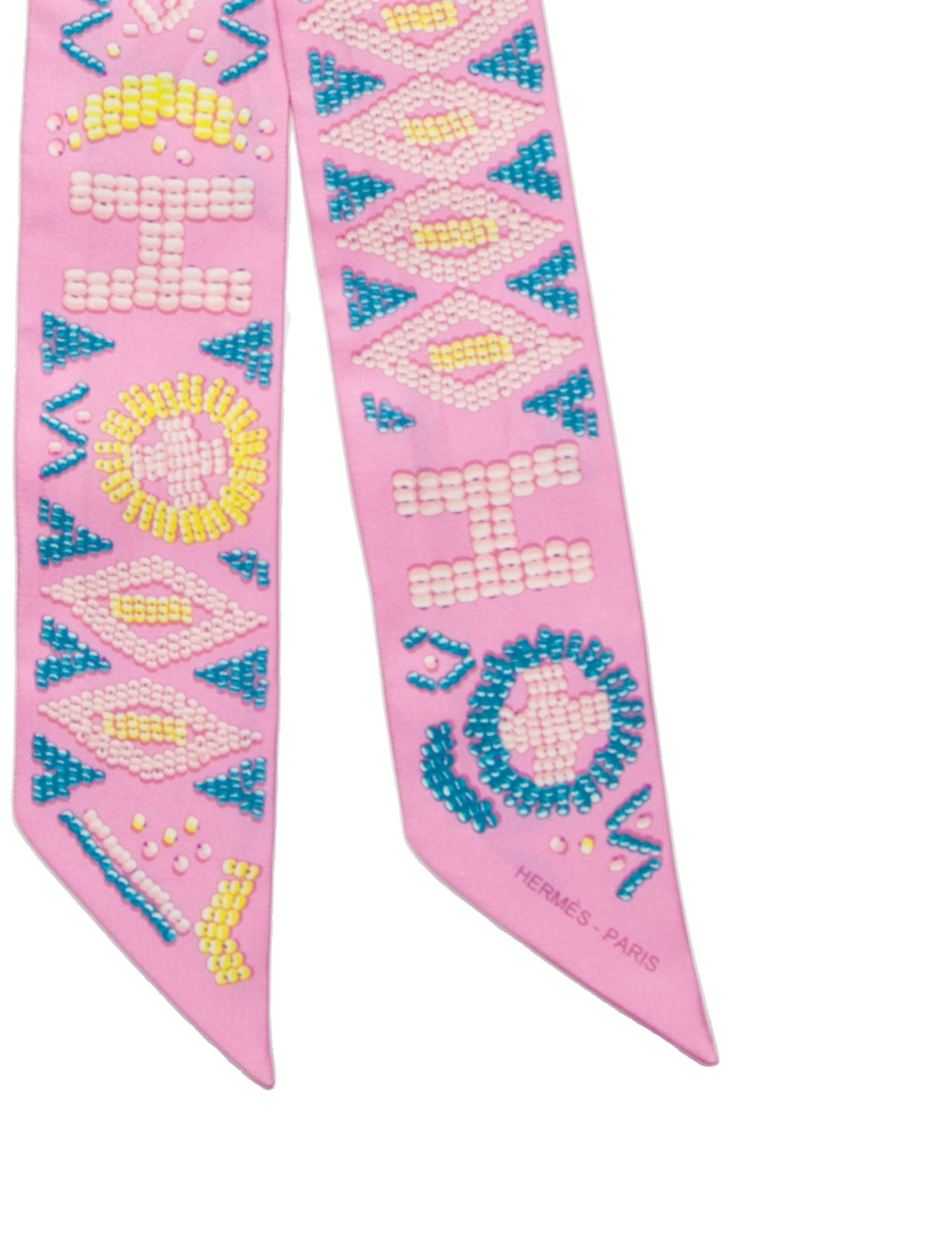 Hermès Kelly En Perles Silk Twilly Scarf