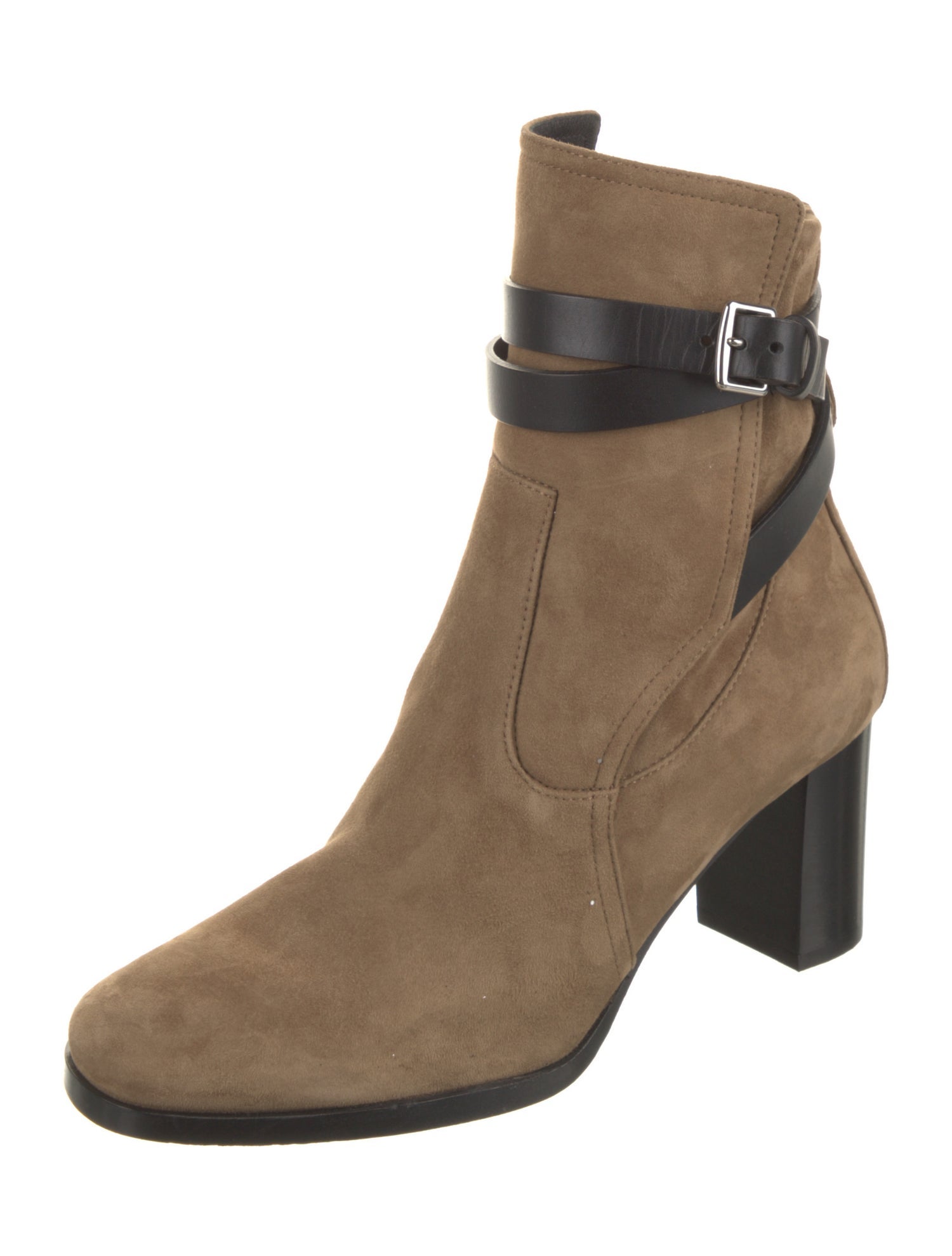 Hermès Suede Colorblock Pattern Sock Boots