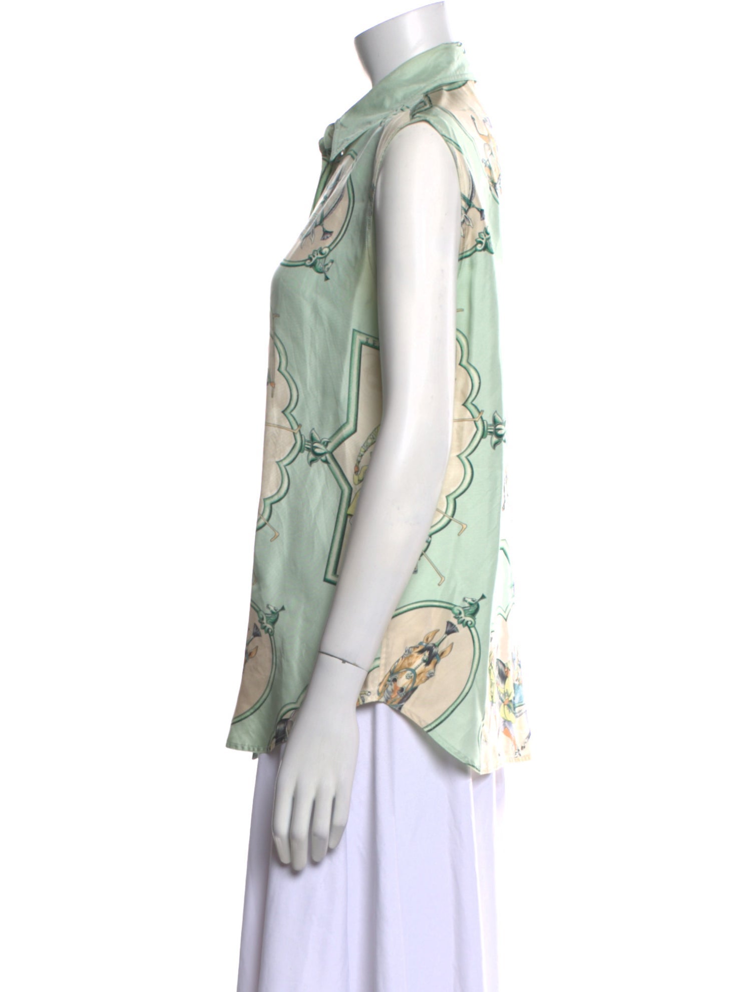 Hermès Vintage Late 1990's - Early 2000's Button-Up Top