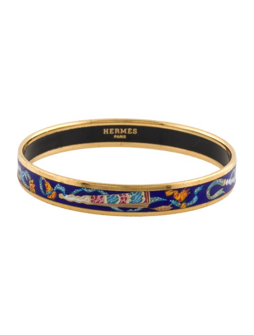 Hermès Narrow Enamel Bangle Bracelet