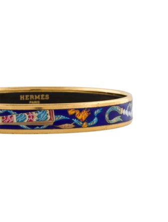 Hermès Narrow Enamel Bangle Bracelet