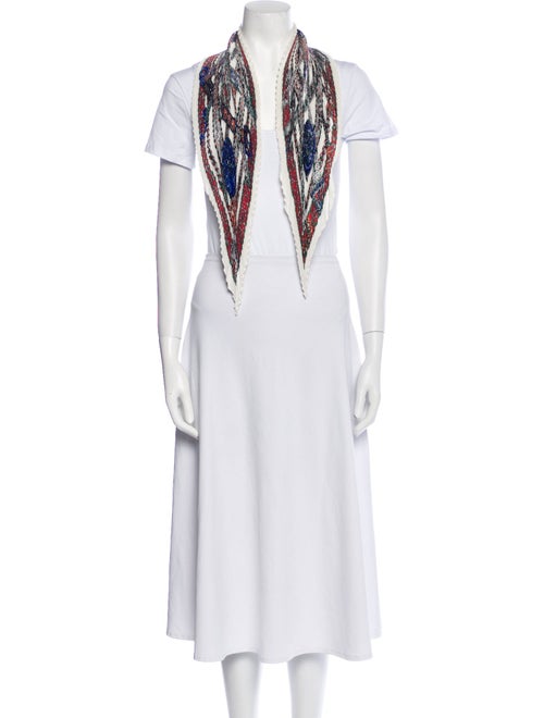 Hermès Le Songe De La Licorne Silk Plissé Scarf