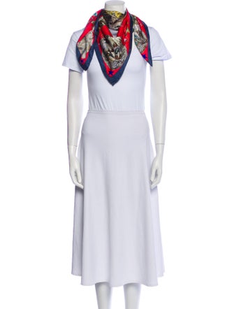 Hermès Faune Et Flore du Texas Wildlife Silk Scarf