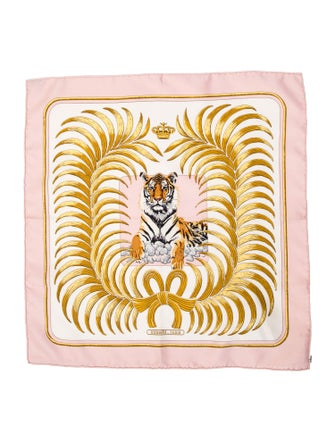 Hermès Silk Tigre Royal Pocket Square