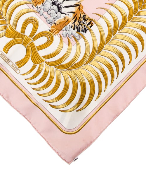 Hermès Silk Tigre Royal Pocket Square