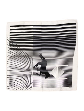 Hermès Silk H au Galop Pocket Square