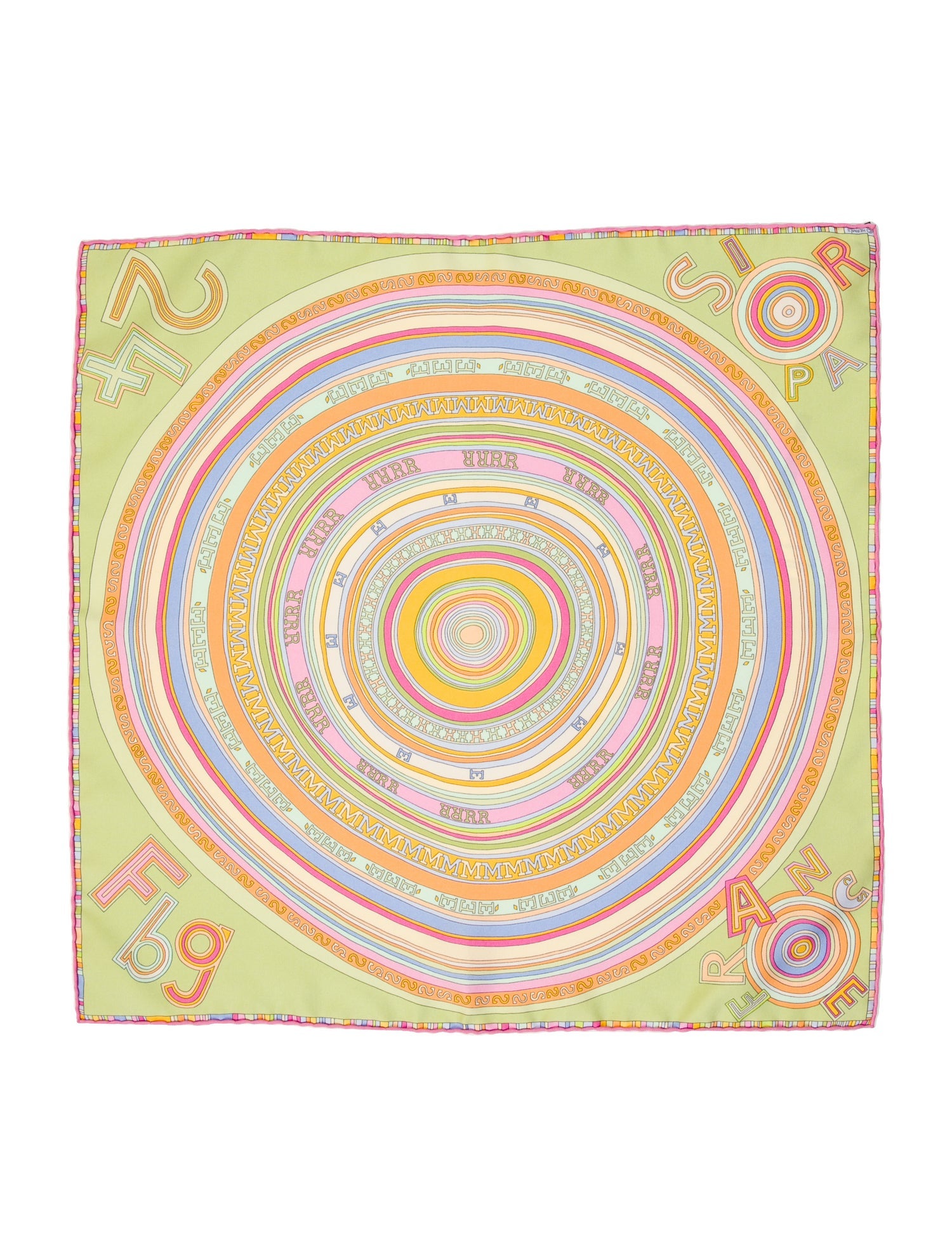 Hermès Tohu Bohu Pocket Square Silk Scarf