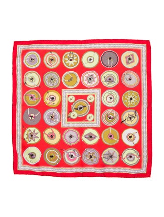 Hermès Silk Belles du Mexique Pocket Square