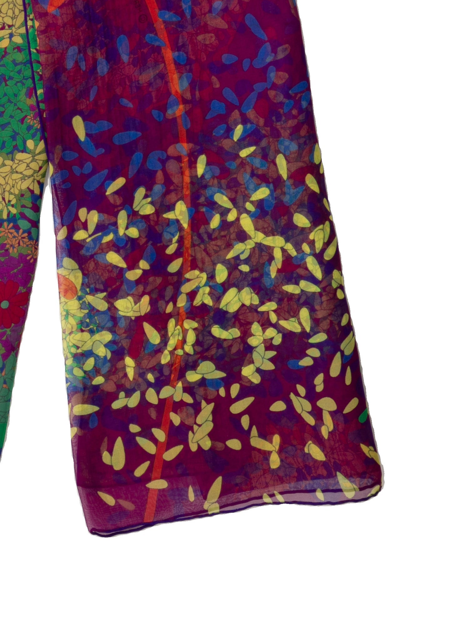 Hermès Offrandes d'Un Jour Mousseline Silk Shawl