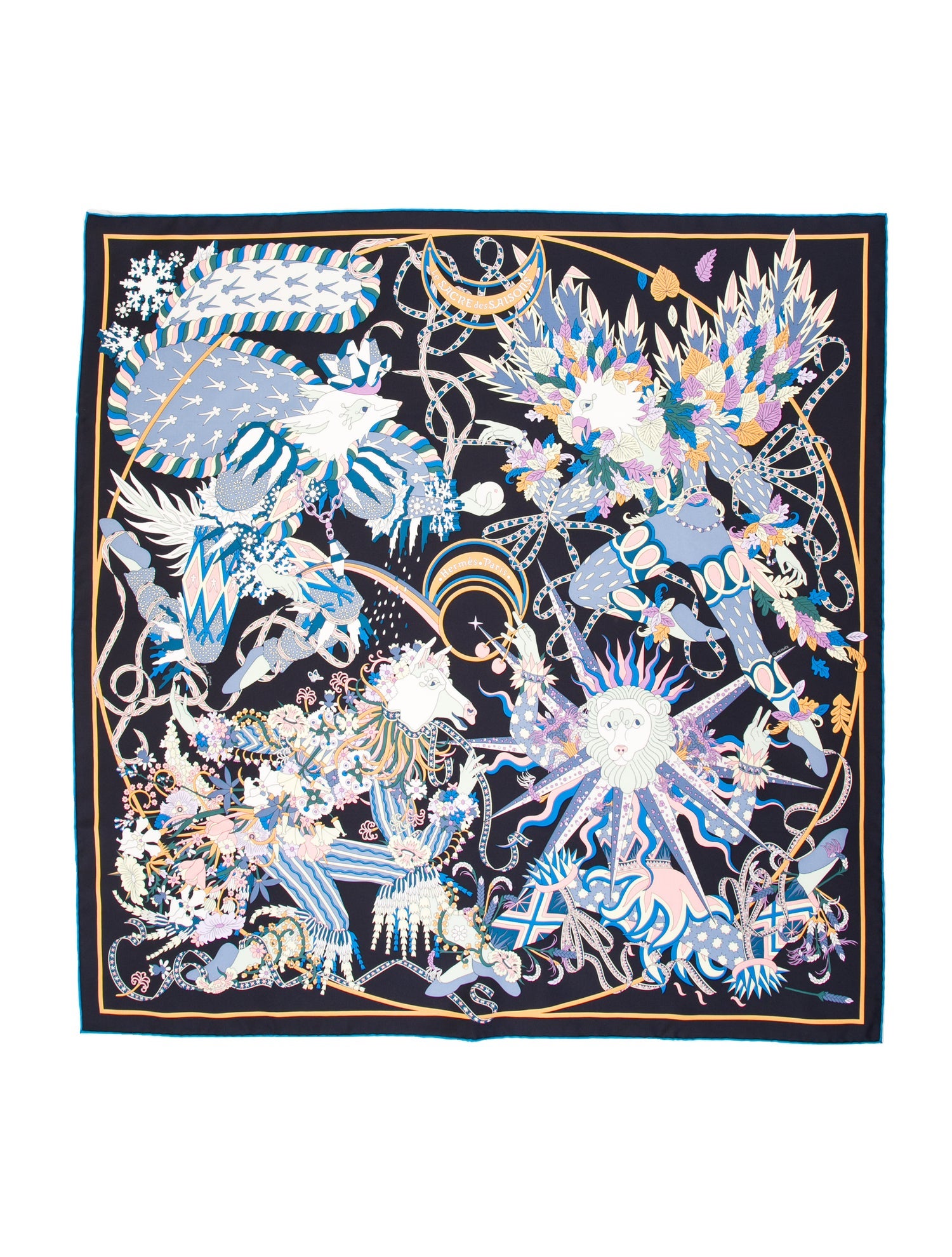 Hermès Le Sacre Des Saisons Silk Scarf w/ Tags