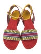 Hermès Printed Leather Trim Embellishment Slingback Sandals