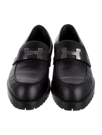 Hermès Faubourg H Logo Loafers