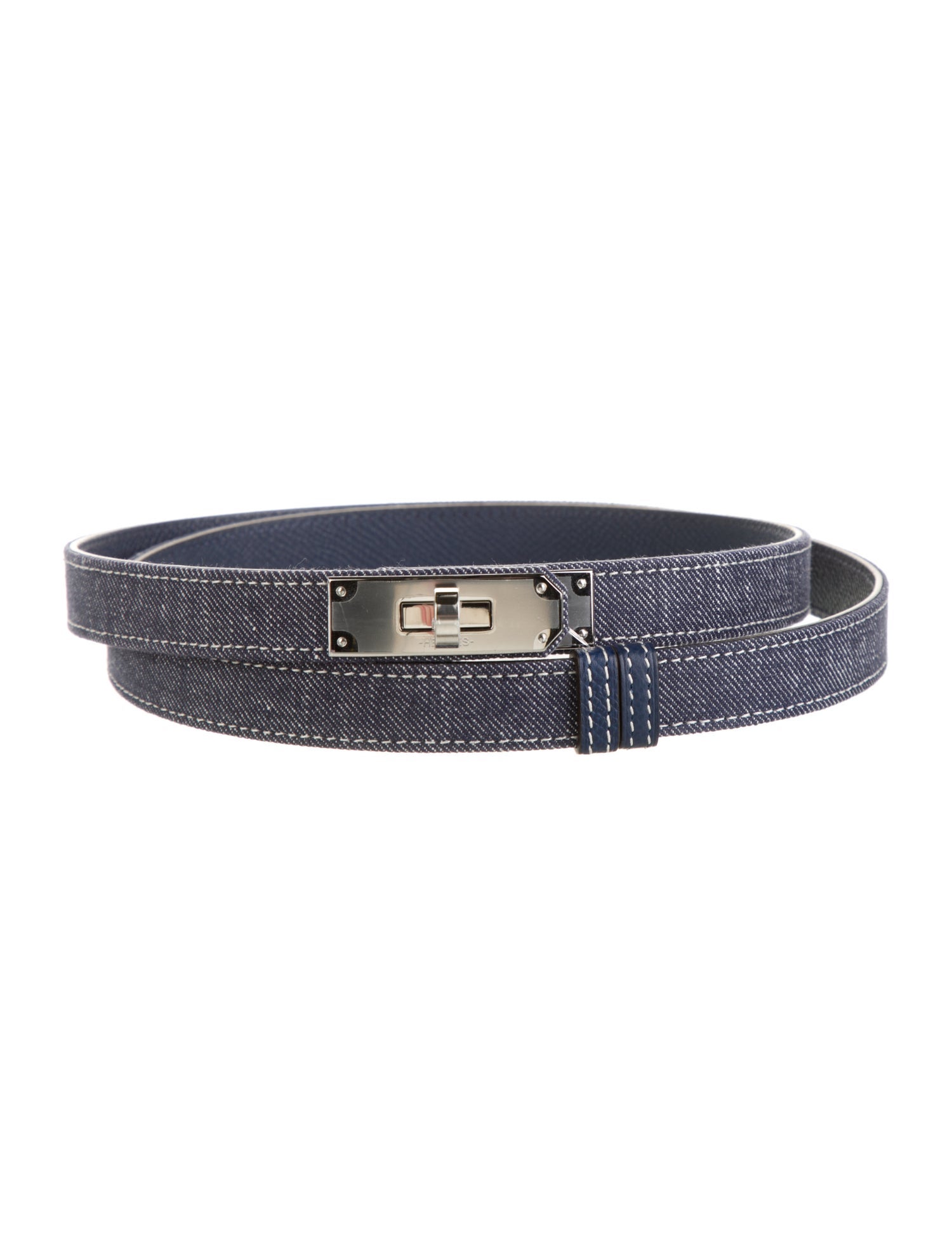 Hermès 18 mm Denim Kelly Belt