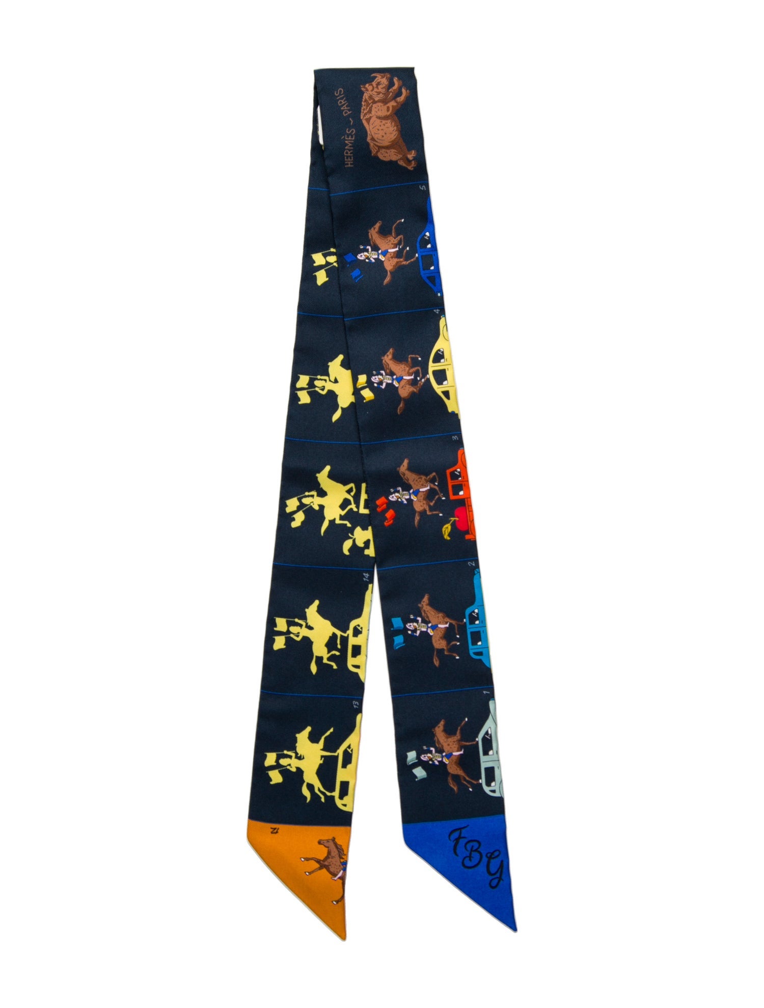 Hermès Parade Silk Twilly Scarf w/ Tags