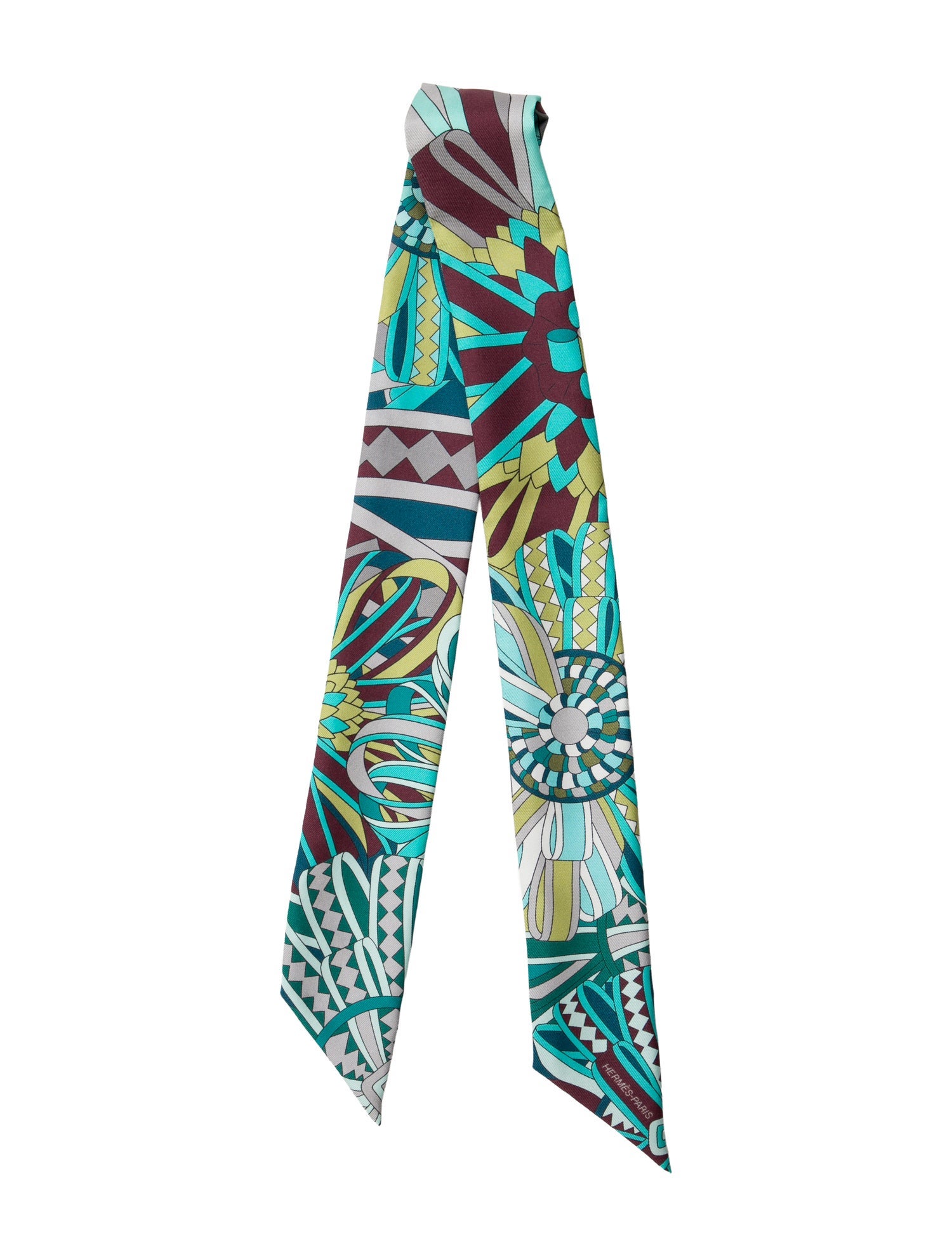 Hermès Les Flots du Cheval Silk Twilly Scarf w/ Tags