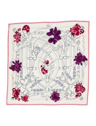 Hermès Cavalcadour Fleuri Cashmere Shawl