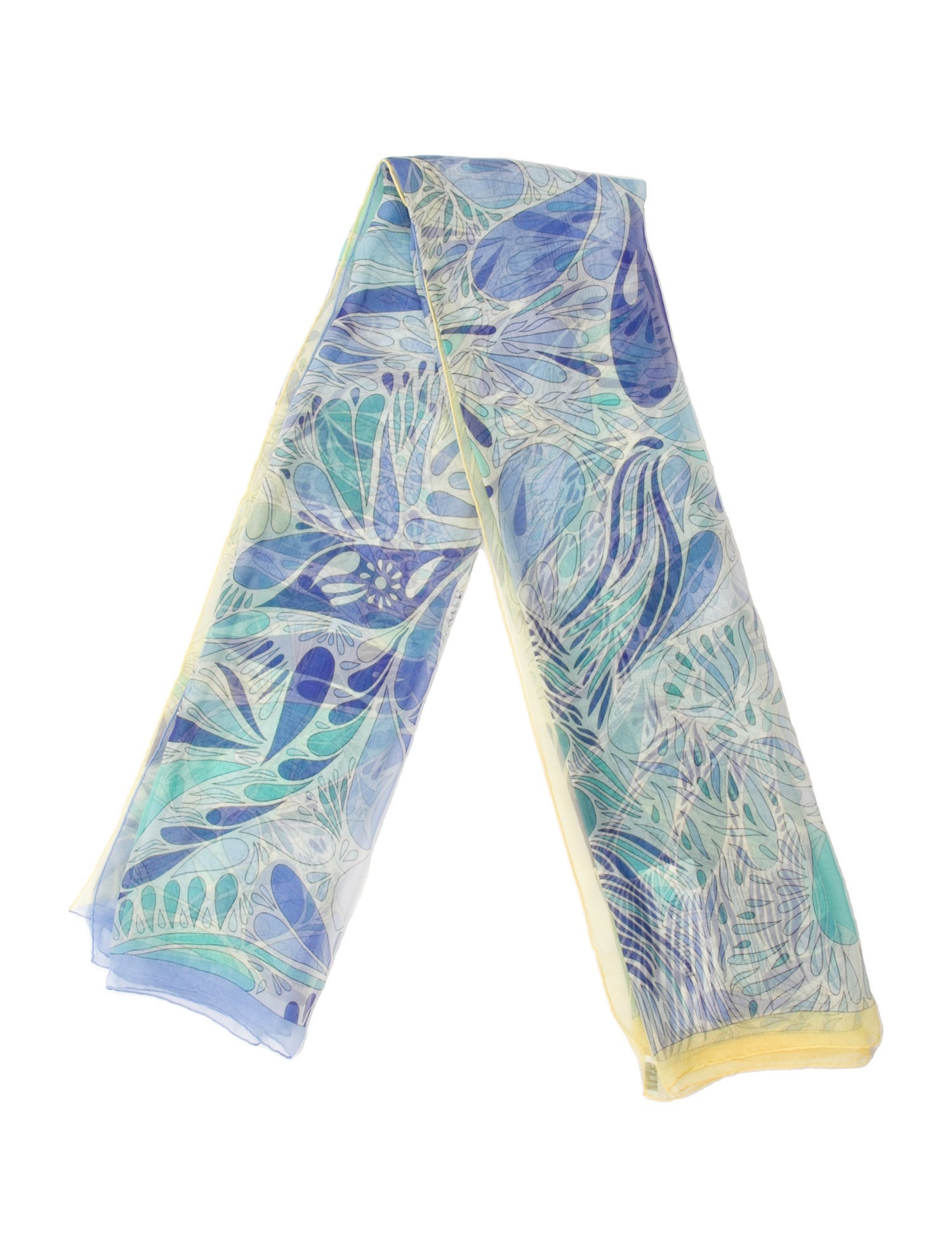 Hermès Millefleurs du Mexique Mousseline Silk Shawl