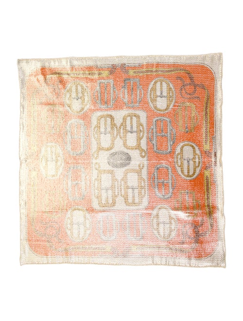 Hermès Bouclerie d'Attelage Carré Glitter Silk Scarf