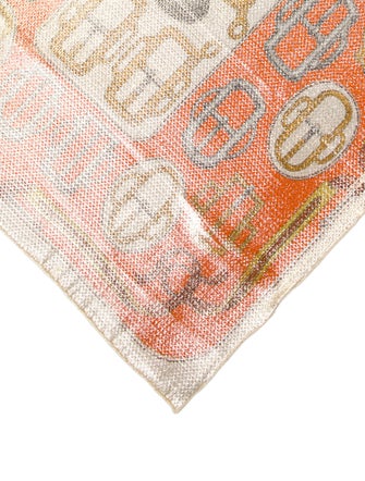 Hermès Bouclerie d'Attelage Carré Glitter Silk Scarf