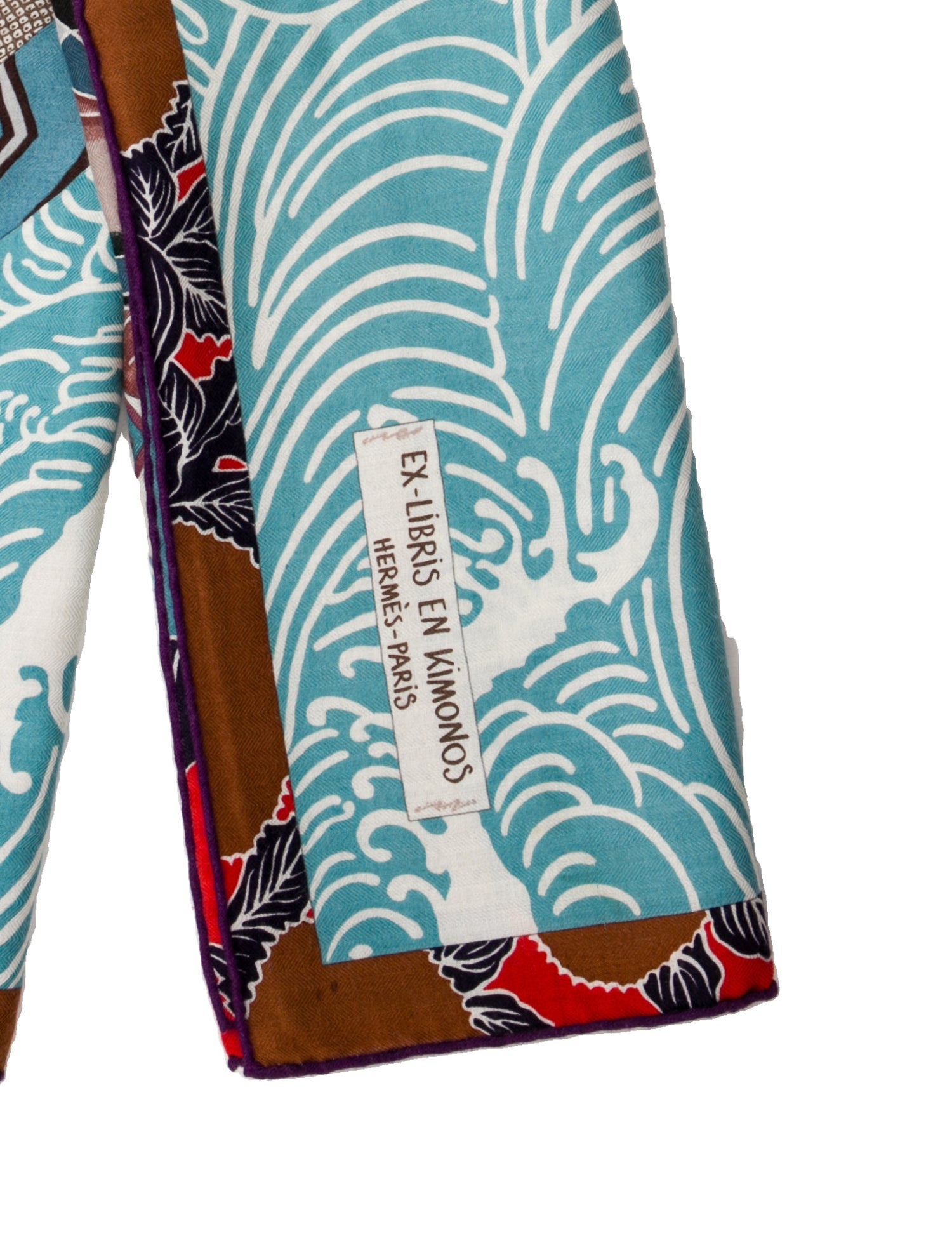 Hermès Ex-Libris En Kimonos Cashmere Shawl