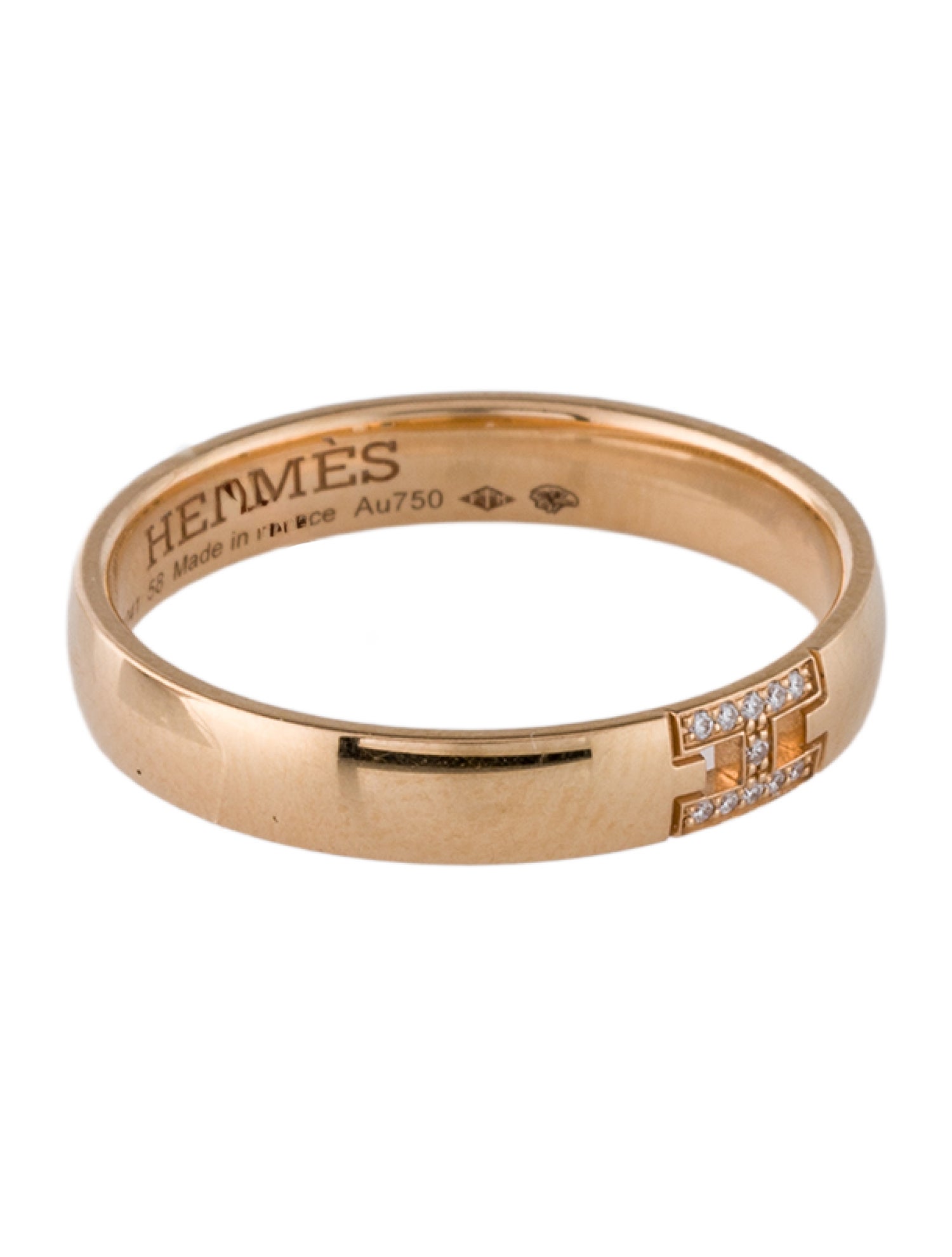 Hermès 18K Diamond Ever Herakles Wedding Band