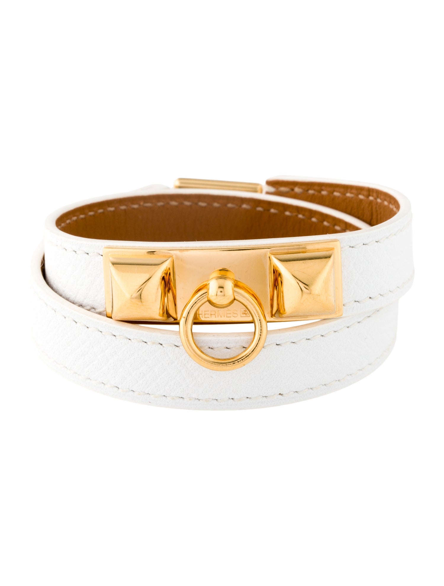 Hermès Rivale Double Tour Leather Bracelet