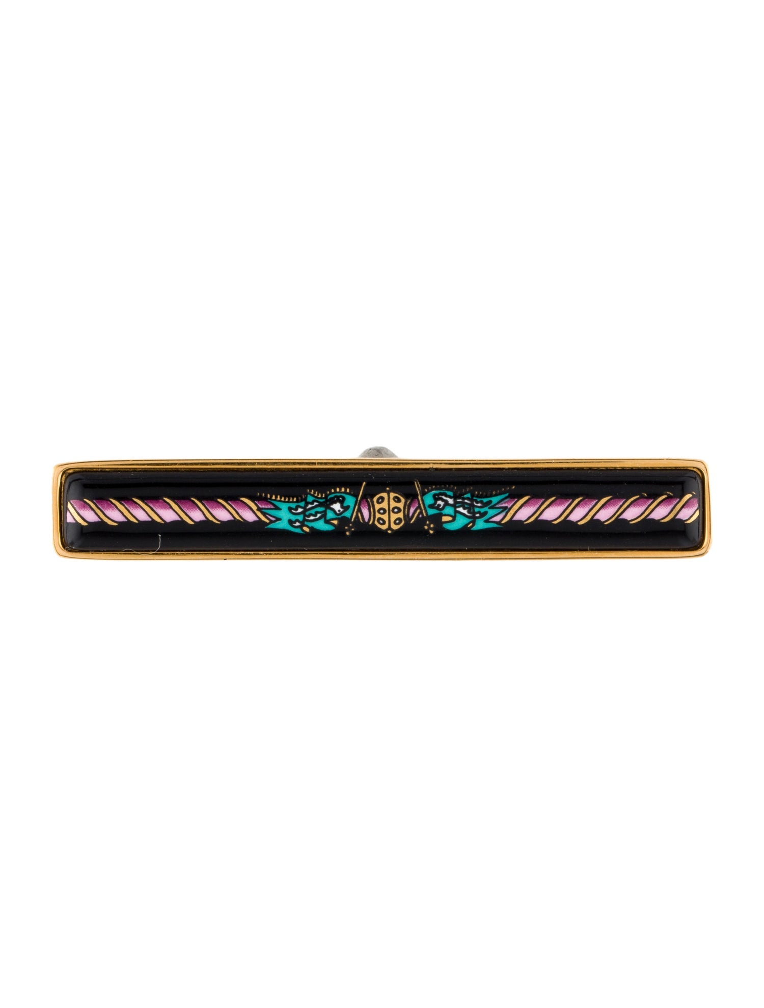 Hermès Vintage Enamel Bar Tie Clip