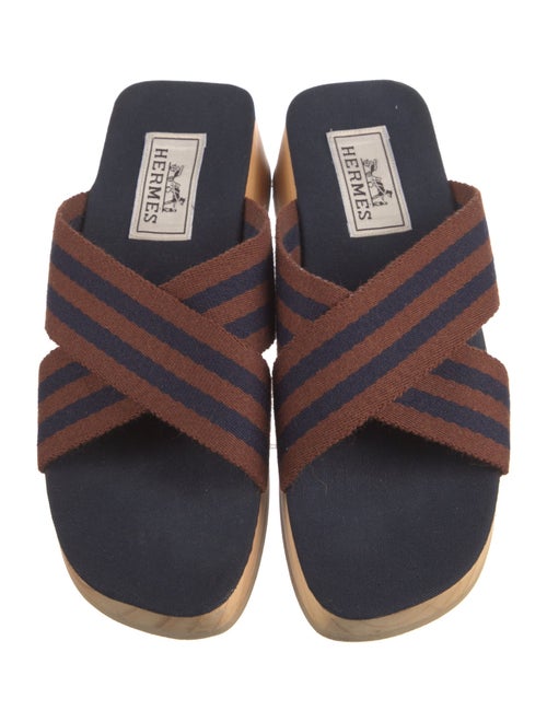 Hermès Striped Slides