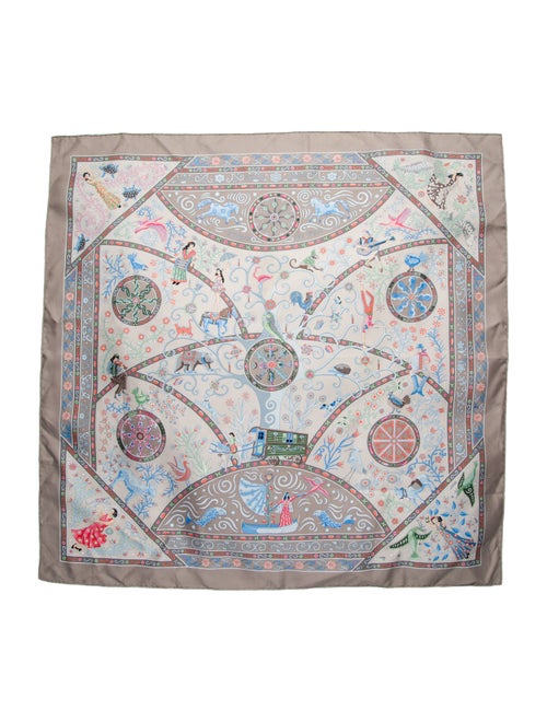 Hermès Peuple du Vent Silk Scarf