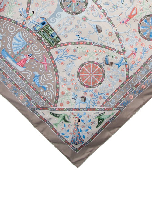 Hermès Peuple du Vent Silk Scarf