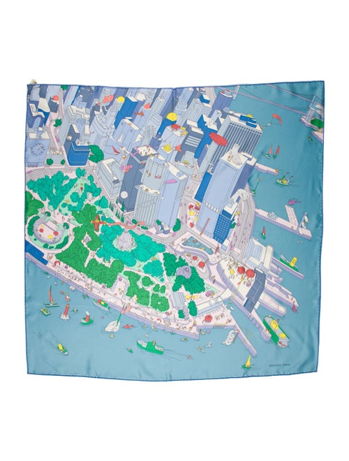 Hermès The Battery New York Silk Scarf