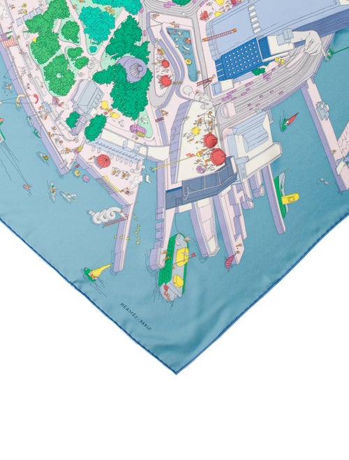 Hermès The Battery New York Silk Scarf