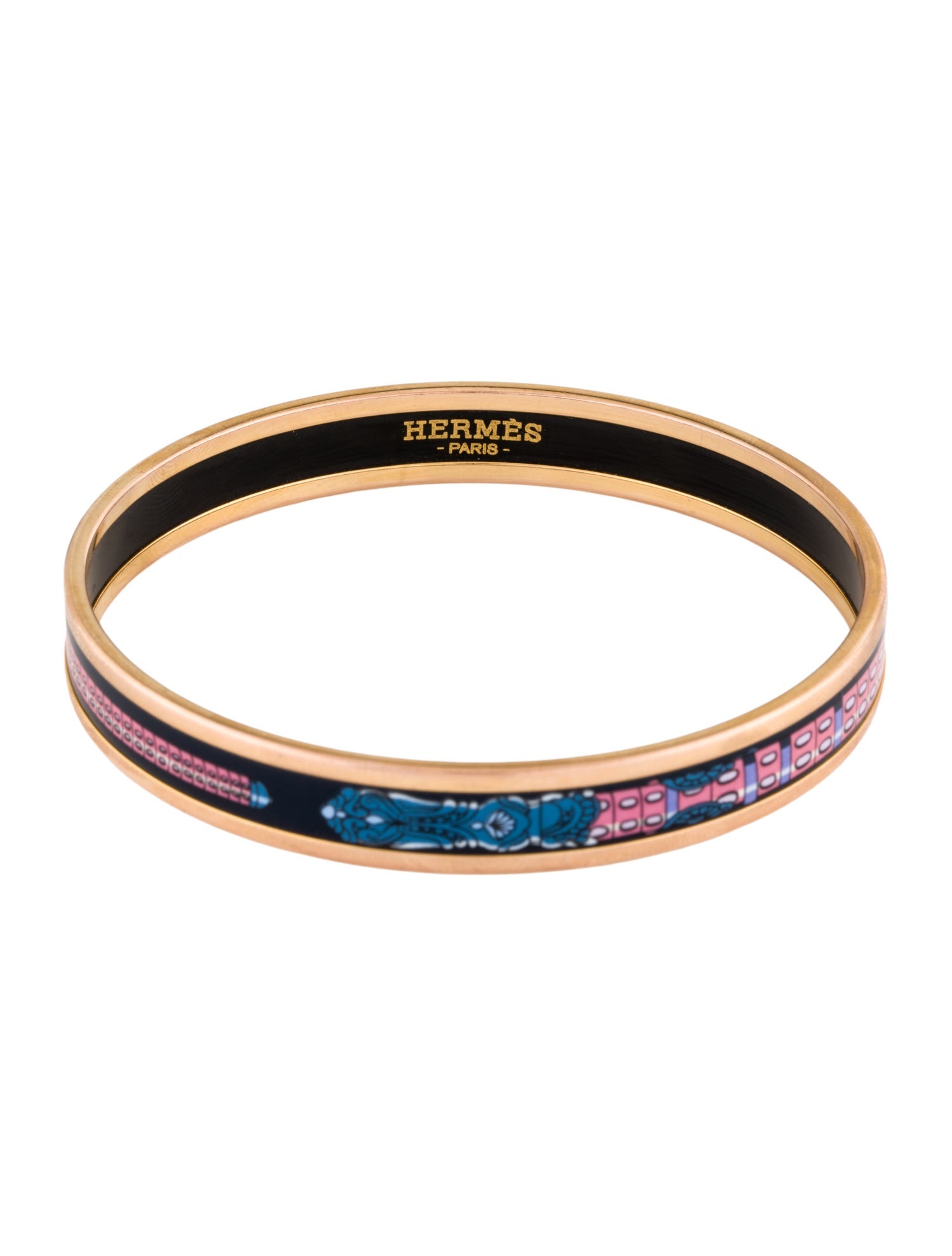 Hermès Narrow Enamel Les Cannes Bracelet