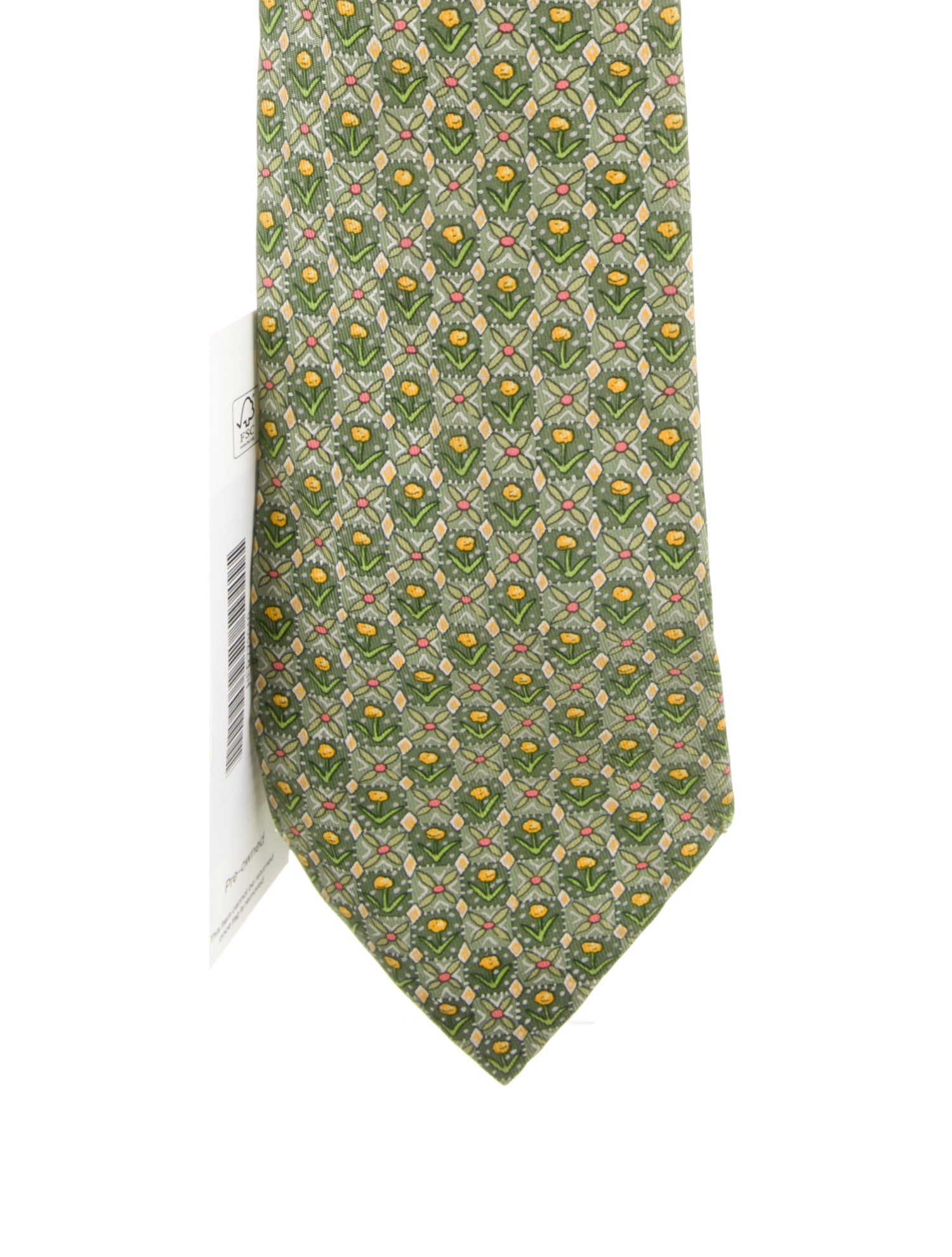 Hermès Silk Floral Print Tie