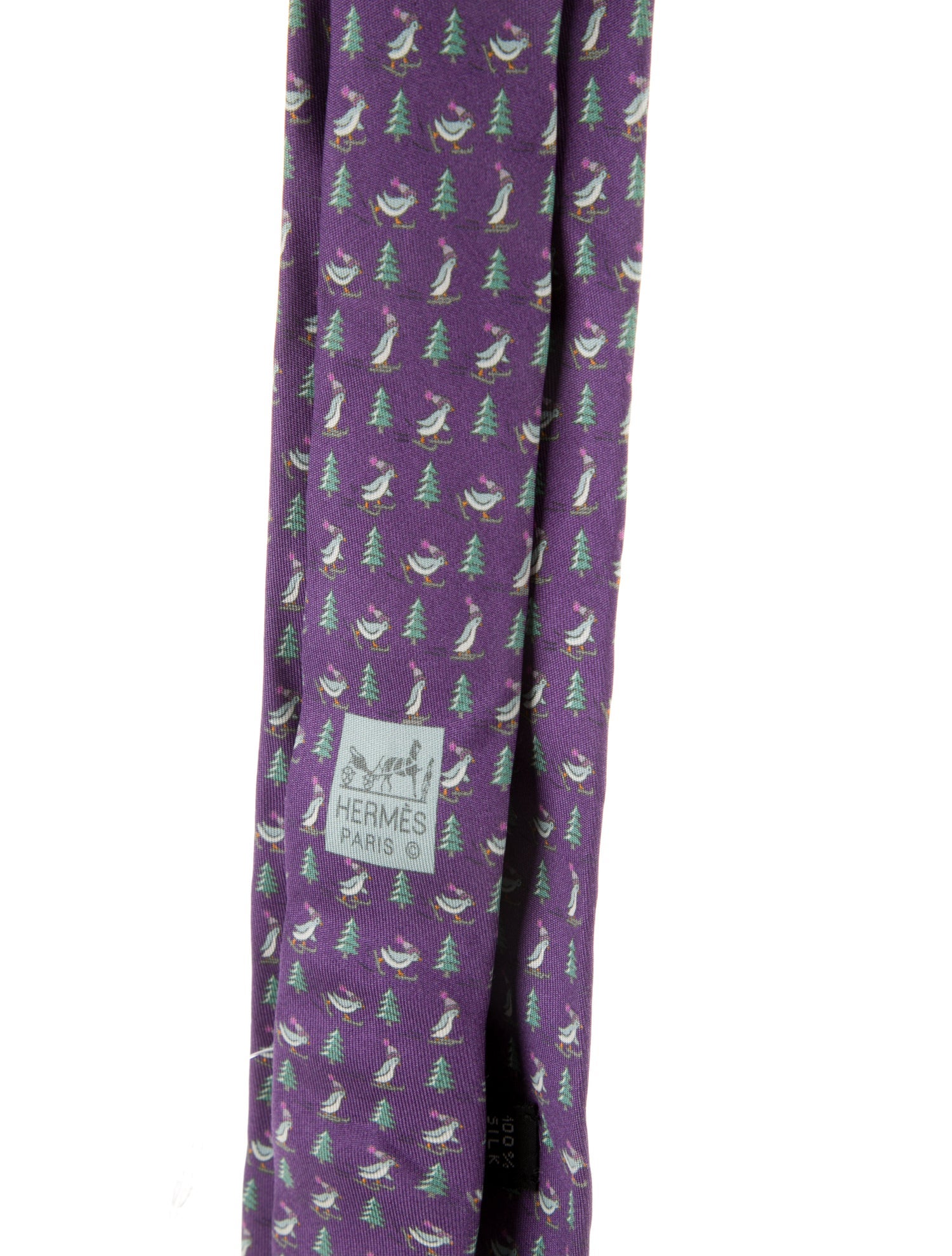 Hermès Crazy Penguin Silk Tie