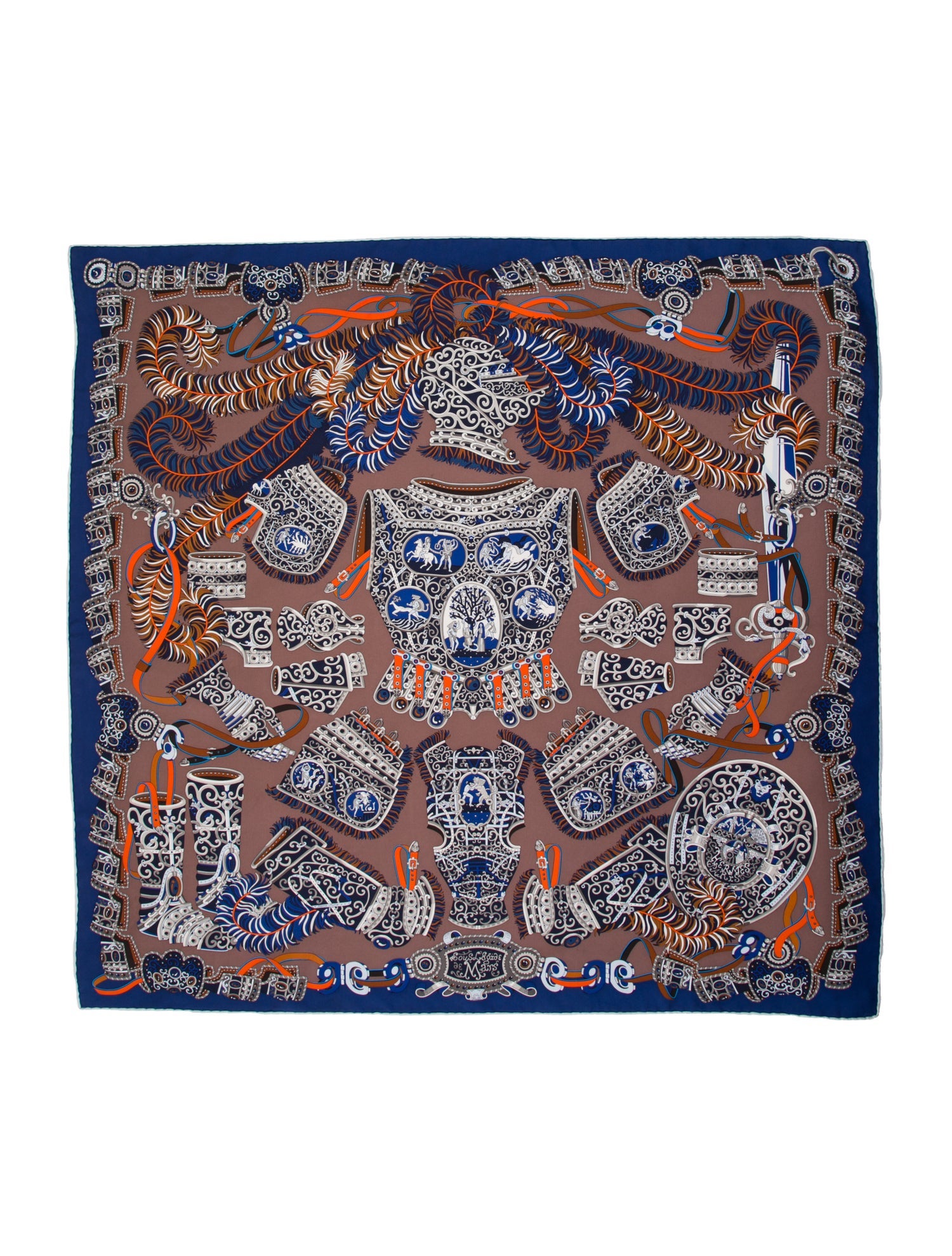 Hermès Sous L'Egide de Mars Silk Scarf
