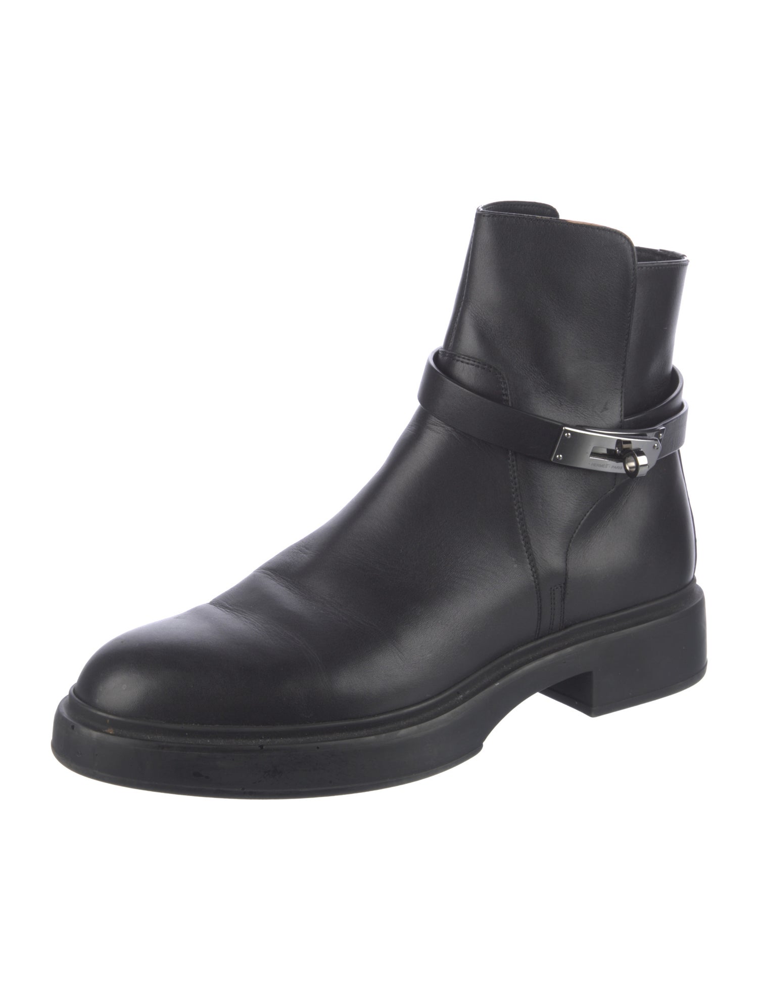 Hermès Veo Leather Moto Boots