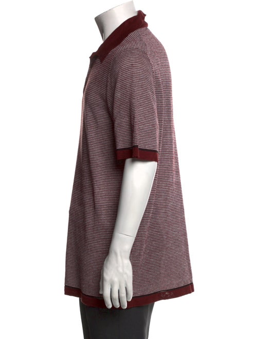 Hermès Linen Plaid Print Polo Shirt