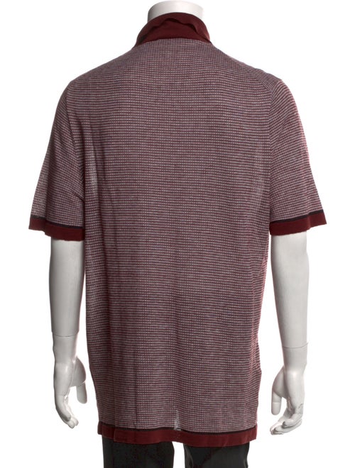 Hermès Linen Plaid Print Polo Shirt