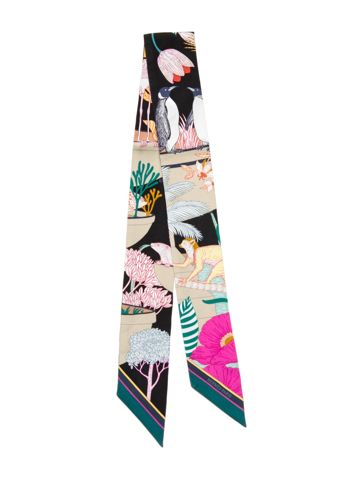 Hermès Precious Paradise Silk Twilly Scarf