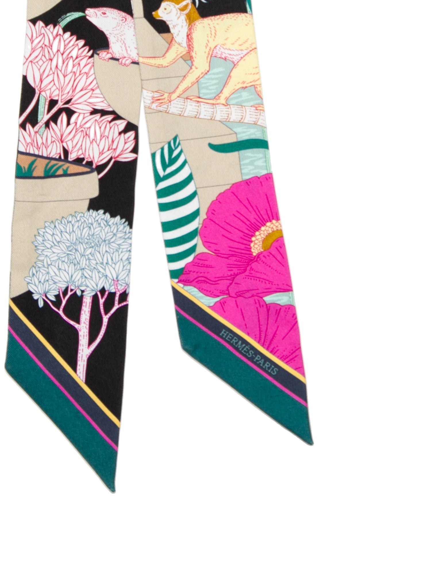 Hermès Precious Paradise Silk Twilly Scarf