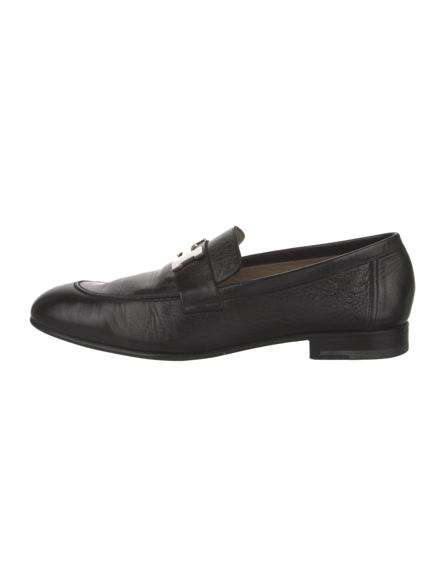 Hermès H Logo Leather Dress Loafers